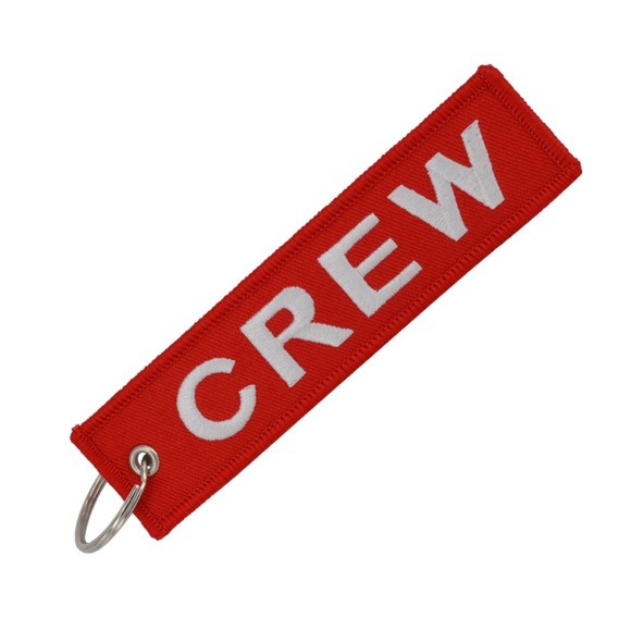 Aviator Red Crew Keychain Luggage Tag - Picture 1 of 12